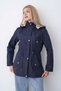 Women's Water-Resistant Plus Size Zip-Up Hooded Cotton Plaid Trench Coat - 8