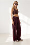Women's Plum Pocketed Elastic Cuffed Straight-Leg Sweatpants Eşf-00000088 - 4