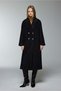 Double-breasted Collar Pocket Detailed Black Brown Coat 13300 - 6