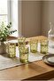 Set of 6 Acrylic Water Glasses 410 ml with Embossed Pattern - 4