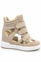 Women's Beige Hidden Heel Women's Sneakers and Boots 8 cm - 3