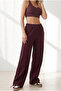 Women's Plum Pocketed Elastic Cuffed Straight-Leg Sweatpants Eşf-00000088 - 3