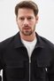 Zippered Double Pocket Polo Collar Interlock Jacket - 5