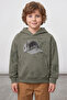 Hat Printed Hooded Kangaroo Pocket Boys' Sweatshirt - 2