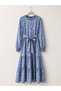 Geometric Patterned Dress - Denim Color - 2