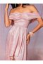 Rochie maxi, roz - 4