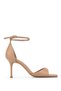 Women's Genuine Leather Beige Heeled Shoes