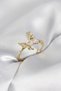 Gold Color Butterfly Model Zircon Stone Women's Ring - 2