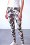 Women's Black/White Cotton High Waist Tie-Dye Patterned Leggings Maya - 4