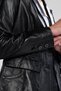 Women's Genuine Leather Black Leather Coat - 6