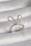 Brass Silver Color Zircon Stone Knot Model Women's Ring - 2