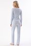 Women's Pajama Set, Pointel Fabric, with Pockets, Wide Collar, Long Sleeve, 100% Cotton - 2
