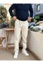 25-12 Regular Fit Gabardine Trousers Cream