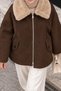 Detachable Fur Collar Cashmere Coat Tsd260310 Brown - 5