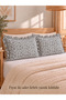 Coton 2 Pieces Cotton Fabric Gray Mini Floral Ruffle Pillow Case