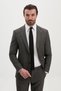 Plaid Slim Fit Mono Collar Vestless Men's Suit Black - 45493.26K