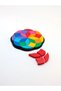 3D Printing Rainbow Mandala Badge Puzzle Mini (7 cm) - Colorful Floral Pattern Jigsaw Puzzle, Portable for Pocket