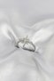 Brass Silver Color Pole Star Model Zircon Stone Women's Ring - 2