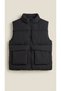 Boys' Stand Collar Puffer Vest - Double Pocket Casual Comfort Fit Vest - 4