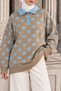 Buttoned Polka Dot Sweater Tsd260318 Mink - 3