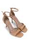Women's Genuine Leather Beige Heeled Shoes - 2
