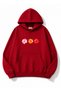 Floral Printed Hooded 2 Thread Threaded Sweatshirt