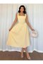Rochie midi, galben - 4