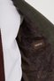 Plaid Slim Fit Mono Collar Vestless Men's Suit Khaki - 45493.26K - 6