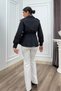 Women's Winter Black Solene Verev Zippered Short Trench Coat 8647 - 4