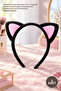 3Pcs Cute Fluffy Cat Ear Crown – Soft Textured Flexible Costume Accessory Cat Ear Headband for Party Cosplay