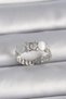 Rice silver color adjustable zircon stone white enamel combined ring model women's ring - 2