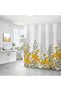 Watercolor Floral Shower Curtain Bathroom Curtain Waterproof and Dampproof Washable Fabric Curtain for Home Bathroom Hotel Decor, Floral Shower Curtain with Hooks 180 * 180 CM (Q11)