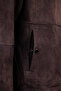 Men's Genuine Leather Brown Leather Coat - 6