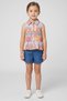 Kids Girl 2 Pcs Allover Print Top And Shorts Set, Multicolor