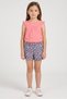 Kids Girl Textured Top And Short, Multicolor