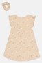 Toddlers Girl 2 Pcs Floral Print Dress With Scrunchie, Beige - 3