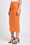 Women Textured Maxi Skirt, Orange - 3