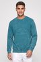Men Sportswear Fit Graphic Print Outdoor Sweatshirt, Teal Blue