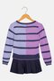 Toddlers Girl Stripe Sweater Dress, Multicolor - 3