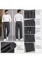 Men's Wool Striped Jogger Pants with Elastic Waist - 2