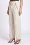 Women Regular Fit Heather Wide Leg Pants, Beige - 3