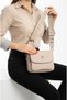 Women's Stone Color Two-Strap Hand and Shoulder Bag-Bd4062