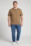 Men Regular Fit Textured Short Sleeve Polo Shirt, Brown - 2