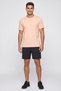 Men Sportswear Fit Short Sleeve Outdoor T-Shirt, Peach - 2