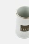 Small Ceramic Vase With Gold Trim, White - 3