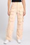 Women Regular Fit Washed Cargo Pants, Light Mustard