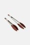 2 Pieces Silicone Tongs Set, Multicolor - 2