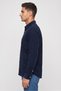 Men Regular Fit Long Sleeve Textured Casual Shirt, Navy Blue - 3