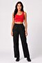 Women Regular Fit Solid Cargo Pants, Black - 2