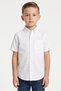 Kids Boy Plain Short Sleeve Casual Shirt, White